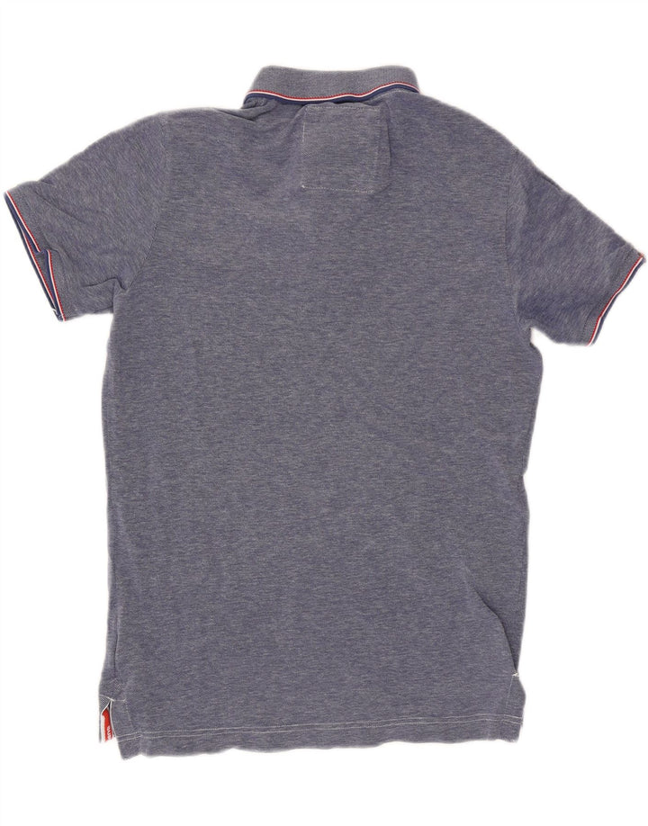Tricou polo pentru bărbați Superdry, bumbac albastru mediu