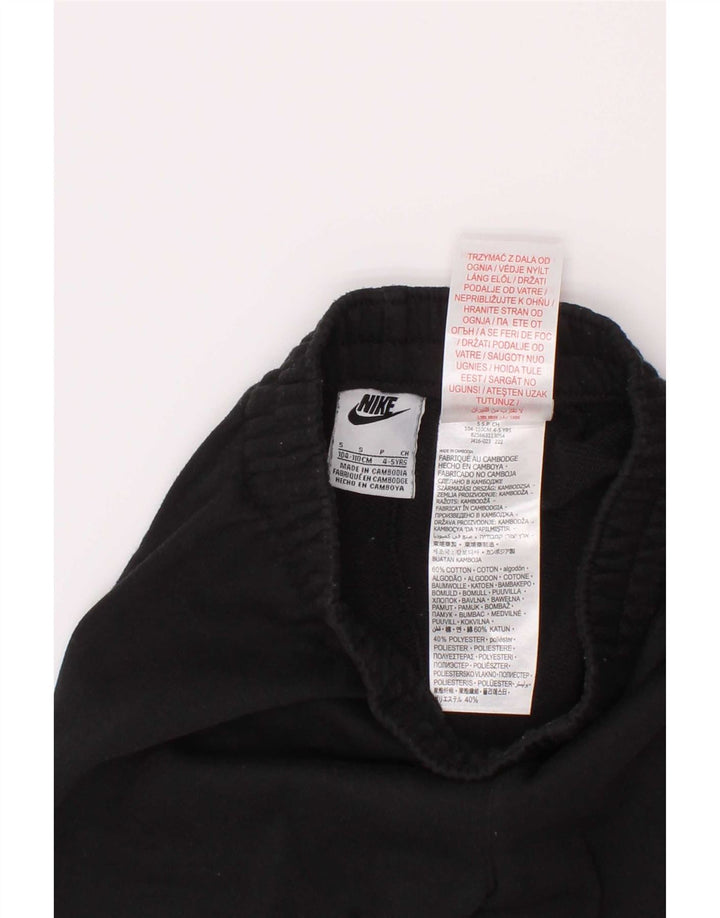 Pantaloni scurti sport Nike pentru băieți 4-5 ani, bumbac negru mic