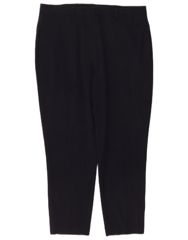 Pantaloni tăiați pentru femei Marks & Spencer UK 16 Large W34 L25 Bleumarin