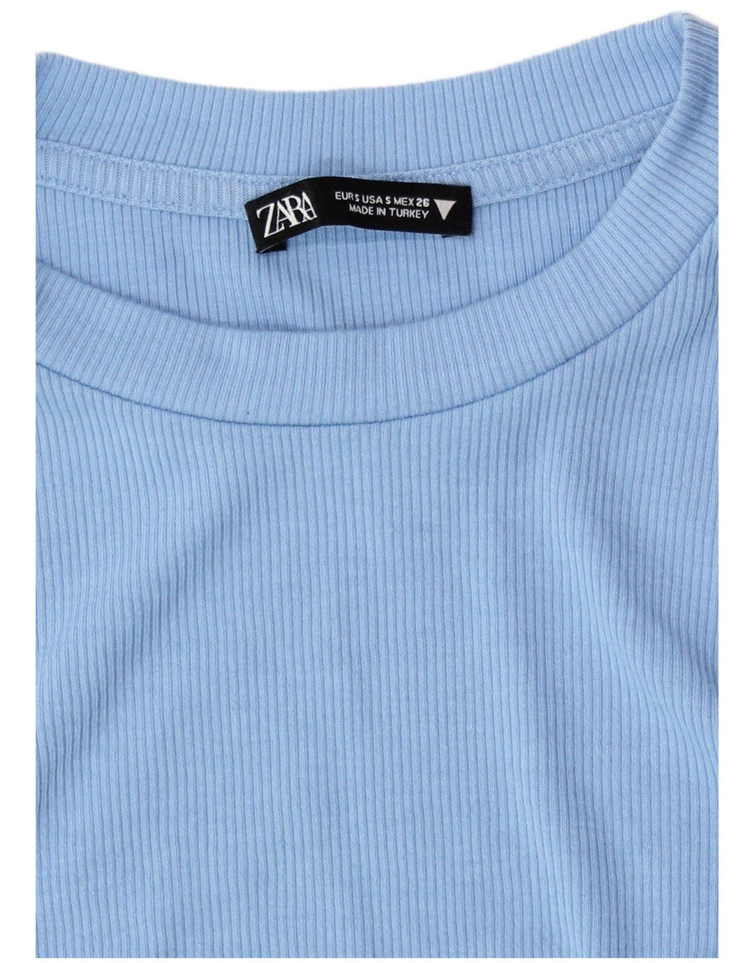 Bluză cu mânecă lungă pentru femei Zara UK 8 Small Blue Poliester