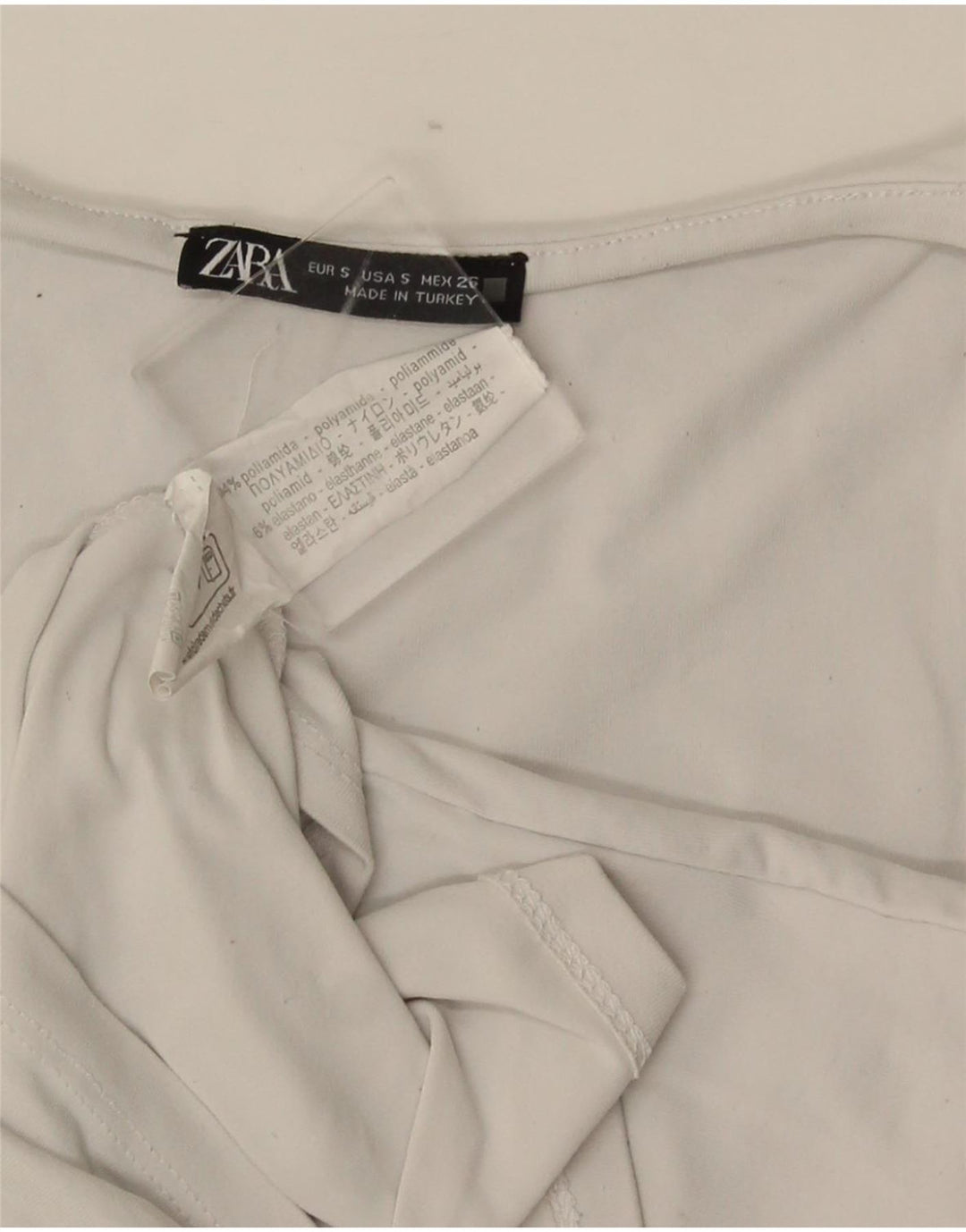 Vest Vest Top Femei Zara UK 8 Small Poliamidă Albă
