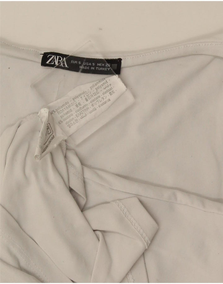 Vest Vest Top Femei Zara UK 8 Small Poliamidă Albă