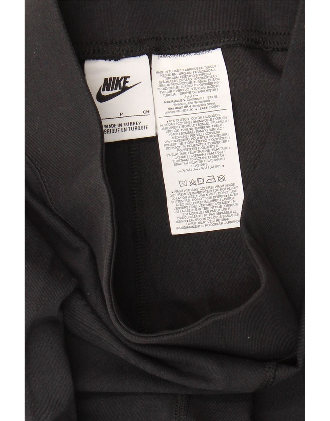 Leggings grafic Nike pentru femei UK 10 mic bumbac negru