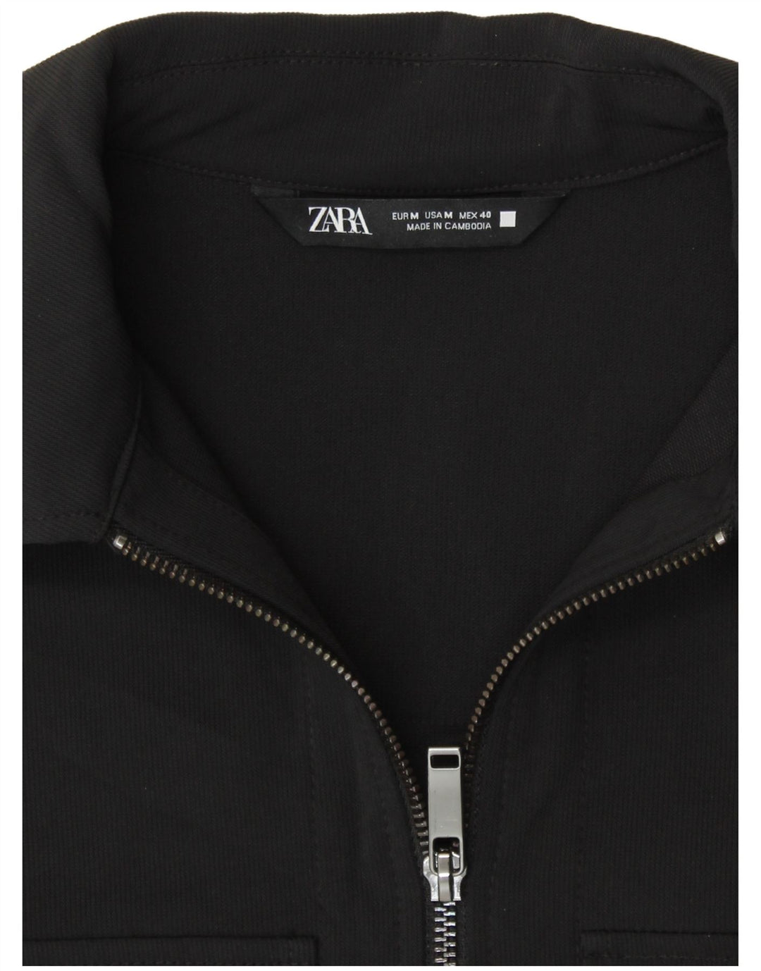 Cămașă pentru bărbați ZARA Poliester mediu negru