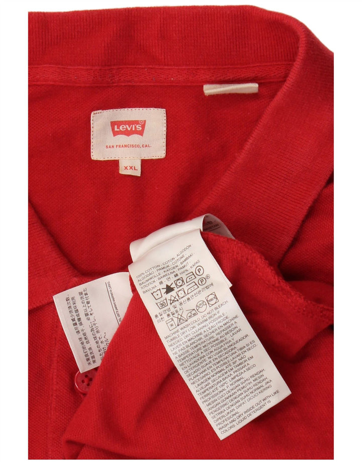 Tricou polo pentru bărbați Levi's 2XL bumbac roșu