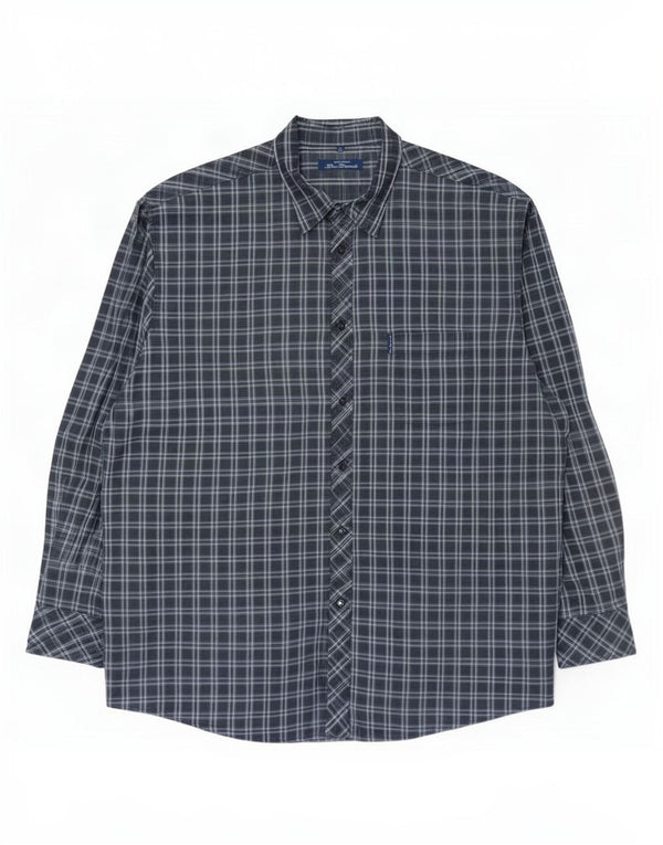 Cămașă pentru bărbați Ben Sherman 2XL, bumbac cu carouri gri