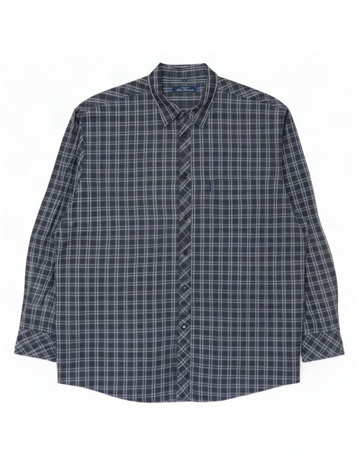 Cămașă pentru bărbați Ben Sherman 2XL, bumbac cu carouri gri