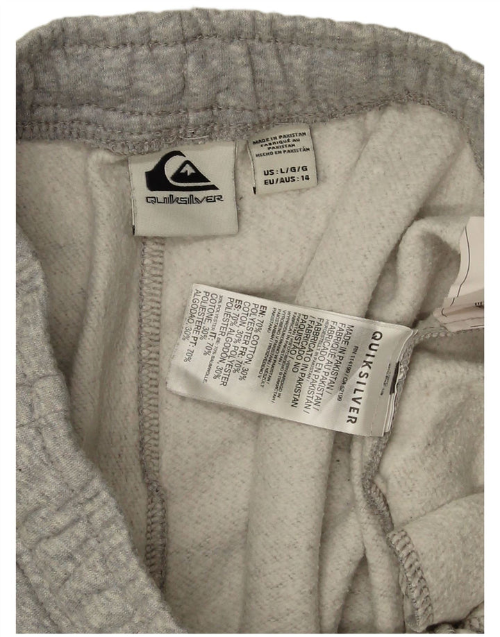 QUIKSILVER Pantaloni de trening grafic pentru baieti Joggeri 13-14 ani mare gri