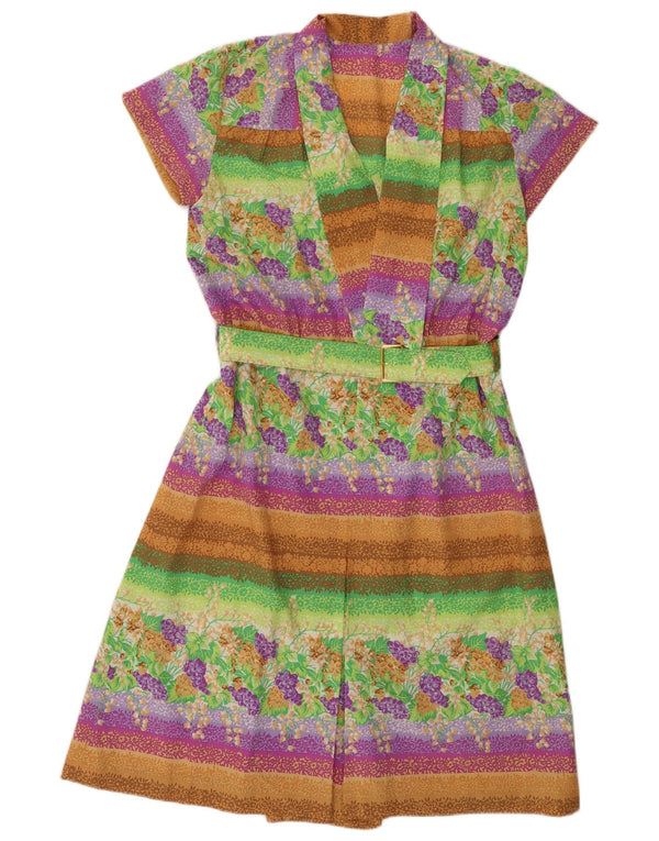Rochie vintage pentru femei în linie A UK 16 mare, multicoloră, florală