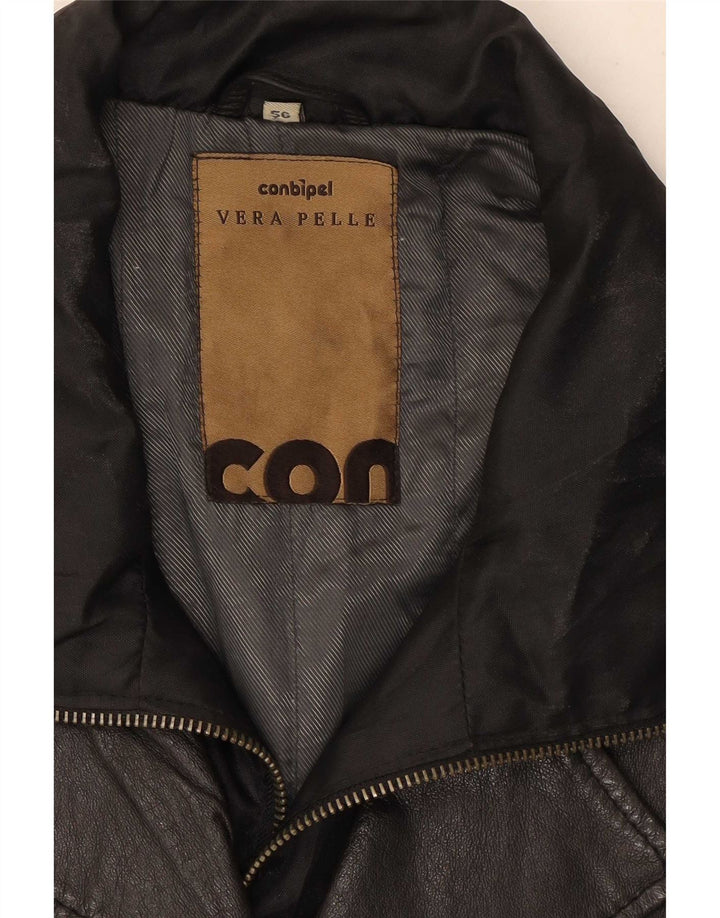 Jachetă din piele bărbați Conbipel IT 56 2XL Negru