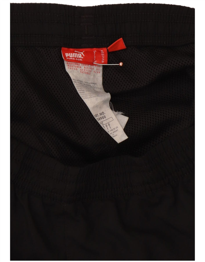 Pantaloni scurți sport PUMA Graphic Bermuda pentru băieți 13-14 ani poliester negru