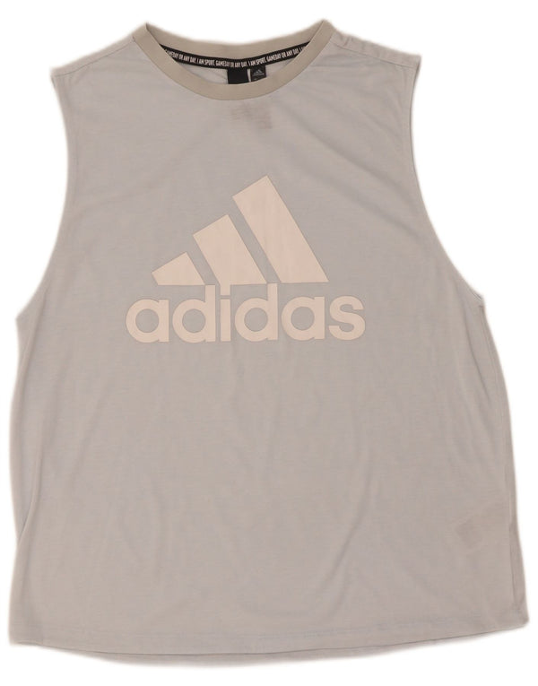Vesta grafică pentru femei Adidas UK 12/14 Poliester albastru mediu
