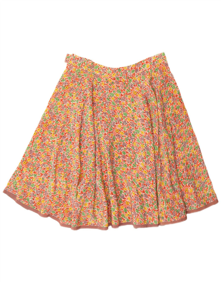 Fusta A-Line pentru femei VINTAGE W32 mare, multicoloră, florală