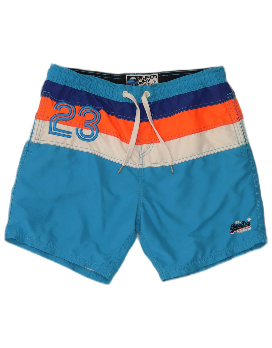 Pantaloni scurți de înot Superdry Graphic Regular pentru bărbați, mari, albastru, color block