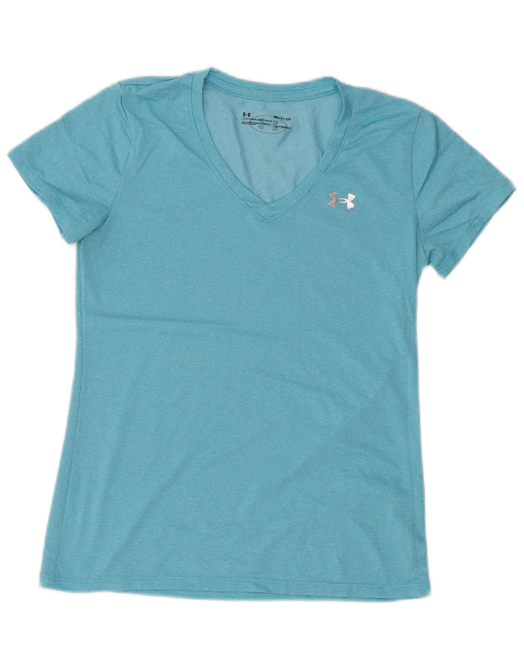 UNDER ARMOUR Tricou pentru femei Heat Gear Top UK 10 Small Blue Pinstripe