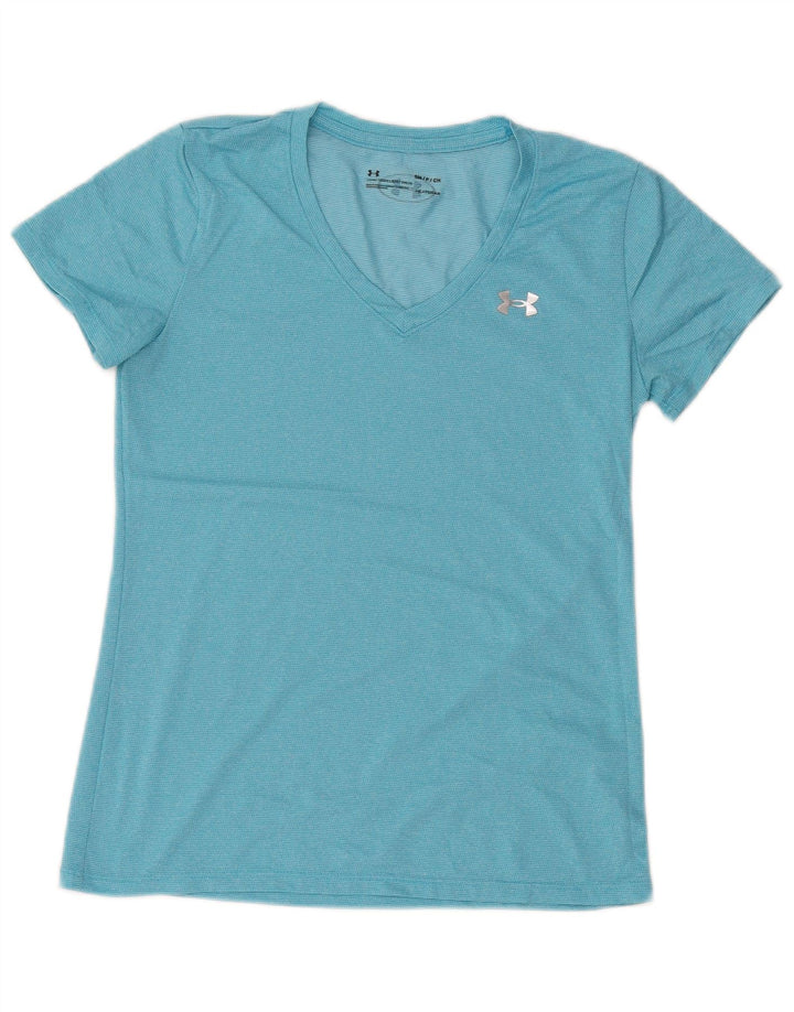 UNDER ARMOUR Tricou pentru femei Heat Gear Top UK 10 Small Blue Pinstripe