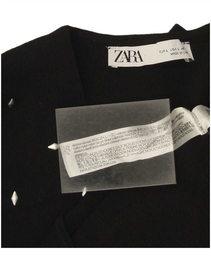 Body Zara pentru femei UK 14 mare, negru, viscoză