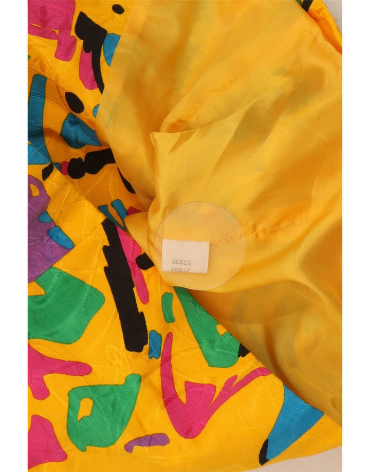 Jachetă vintage pentru femei cu model abstract, IT 44 galben mediu