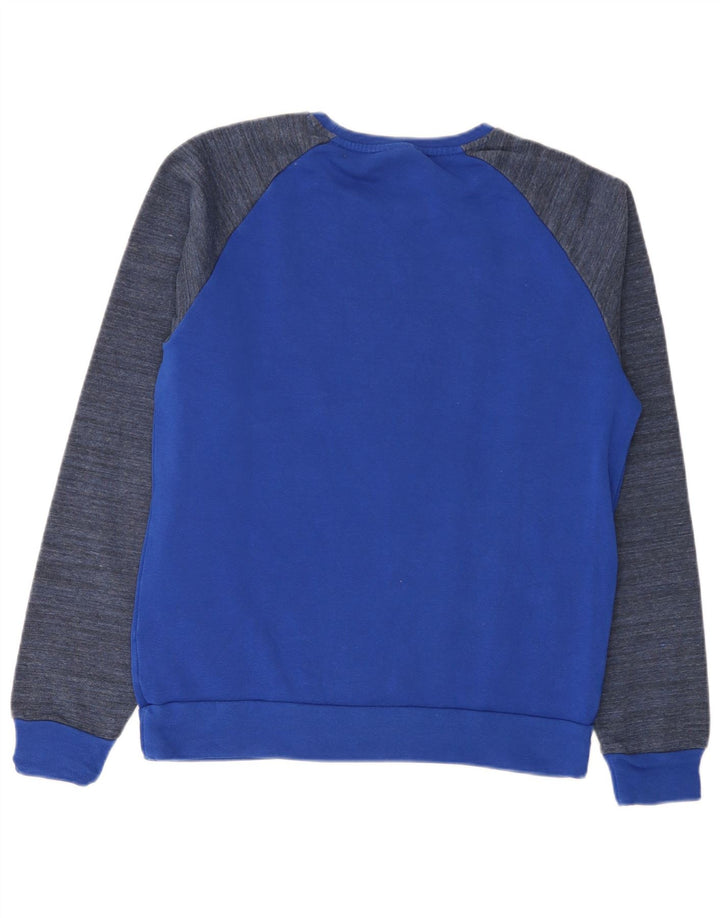 Hanorac pentru bărbați Adidas Neo Graphic Jumper, albastru mediu, bumbac color bloc