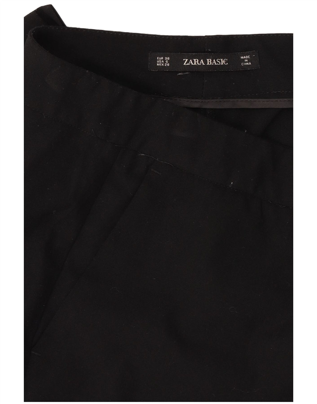 Pantaloni chino slim pentru femei Zara EU 38 Mici L28 L26 Poliester negru