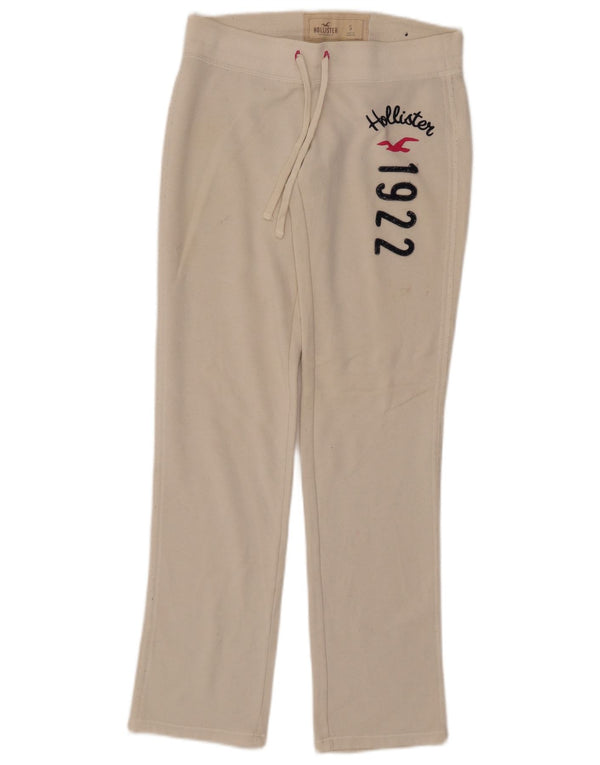 Pantaloni de trening Hollister Graphic pentru femei UK 10 Small Beige Bumbac