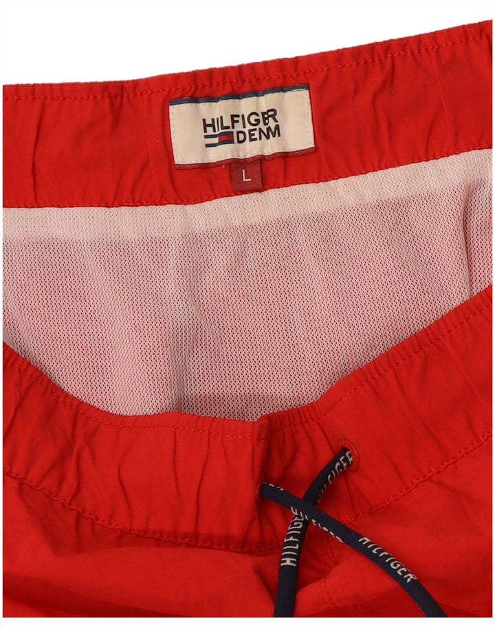 Pantaloni scurți de înot grafic pentru bărbați Tommy Hilfiger, roșii mari
