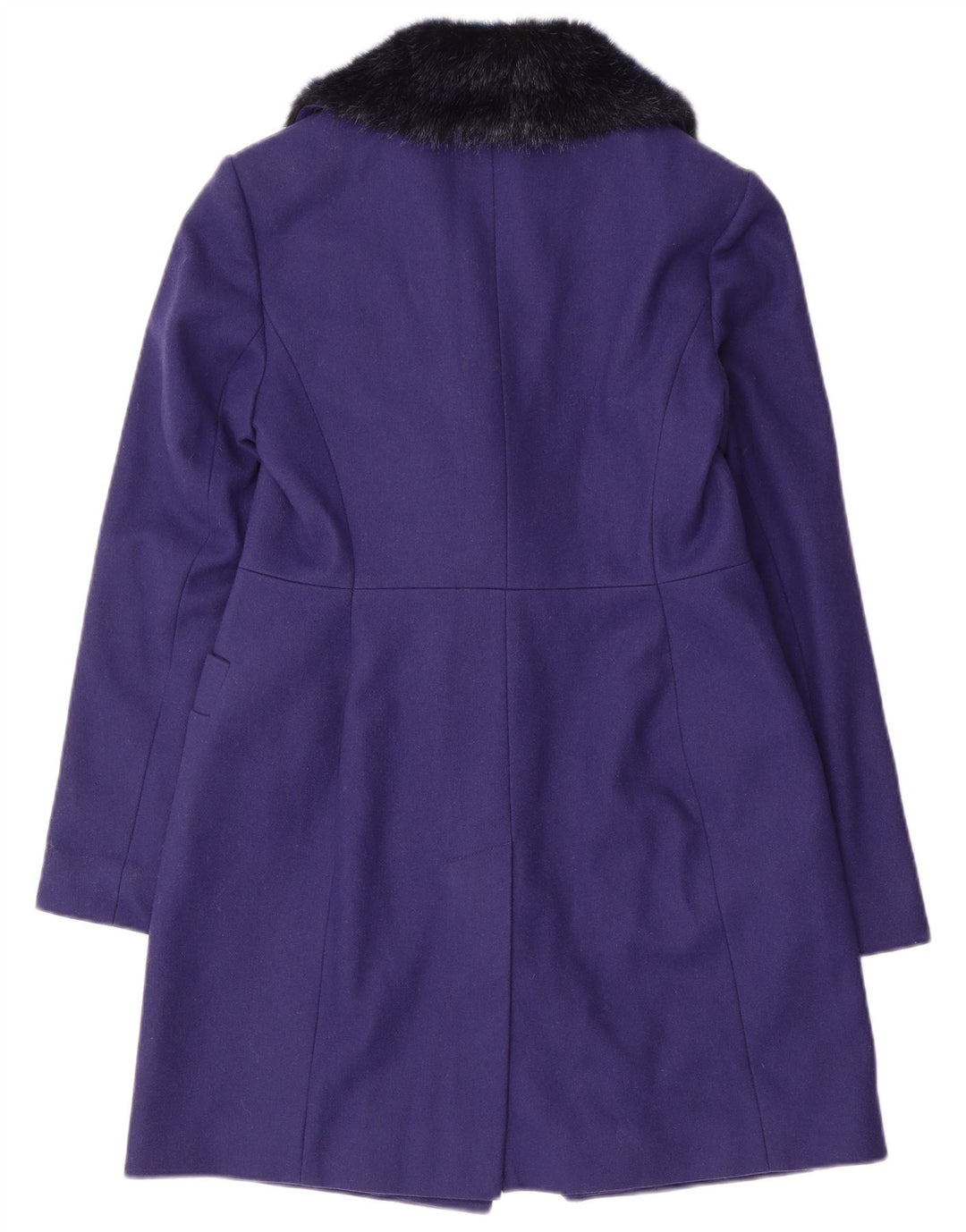 French Connection Palton dublu pentru femei UK 10 Lână violet mic