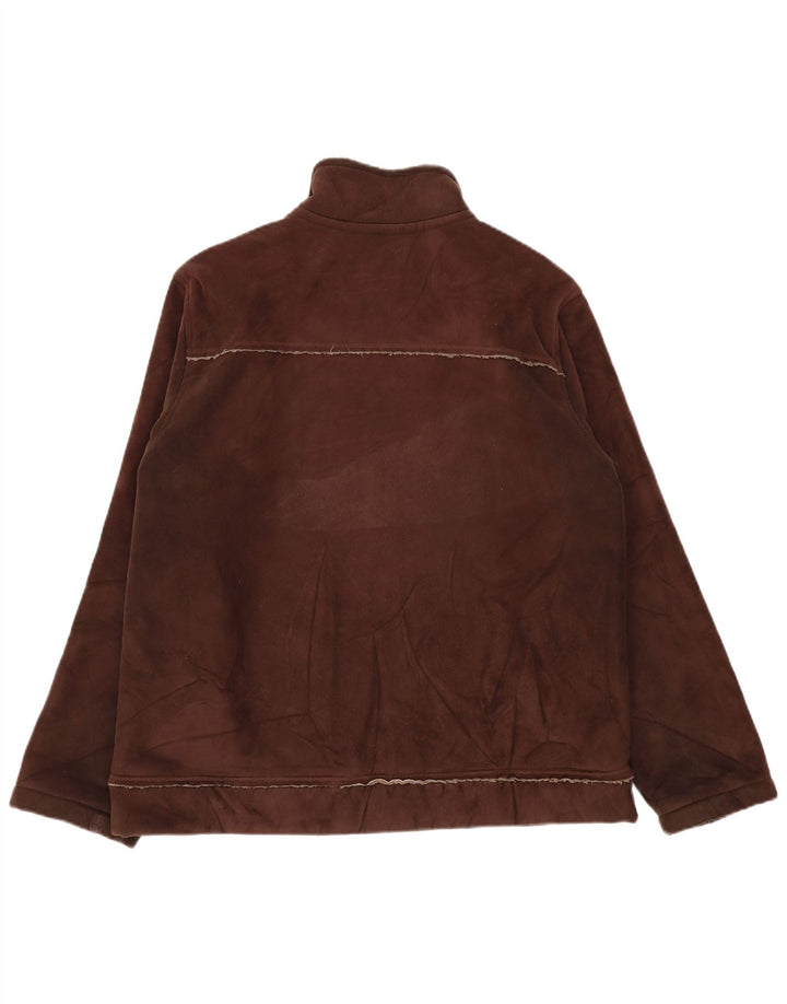 MARKS & SPENCER Jachetă Sherpa pentru bărbați Marea Britanie 41/43 Poliester maro mare