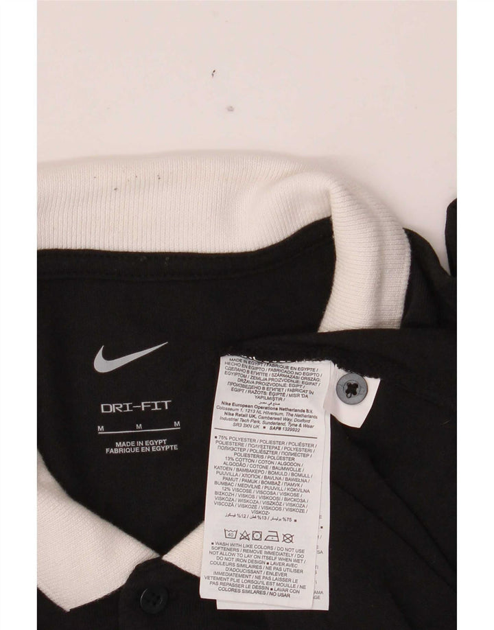 Tricou polo Nike Dri Fit Graphic pentru bărbați, poliester mediu negru