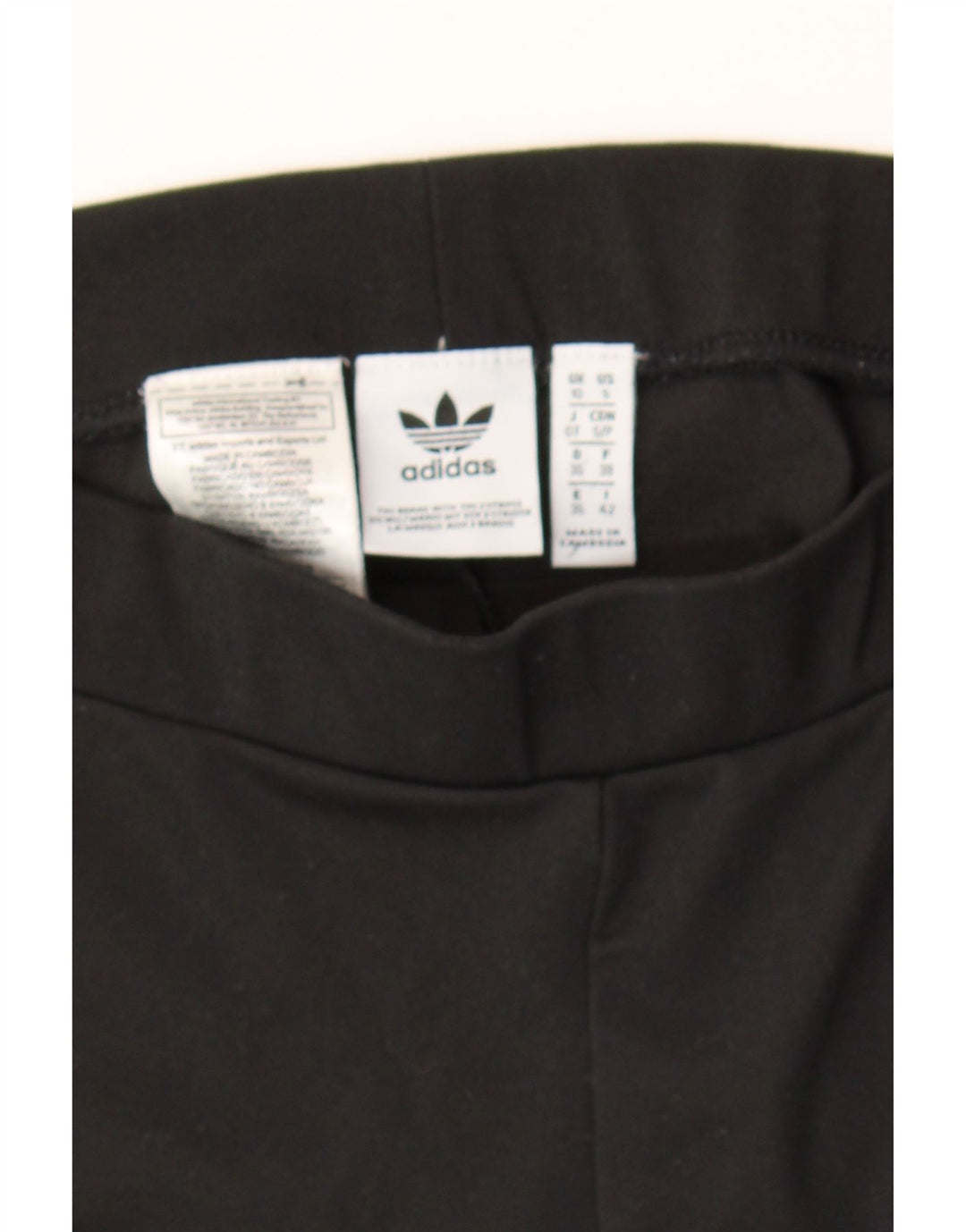 ADIDAS Womens Leggings UK 10 Small Black Polyester Vintage Adidas and Second-Hand Adidas from Messina Hembry 