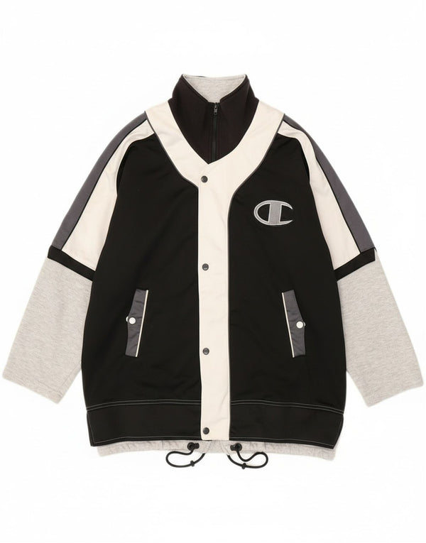 Jachetă de top pentru trening cu grafică Champion pentru bărbați, mare, negru, sport