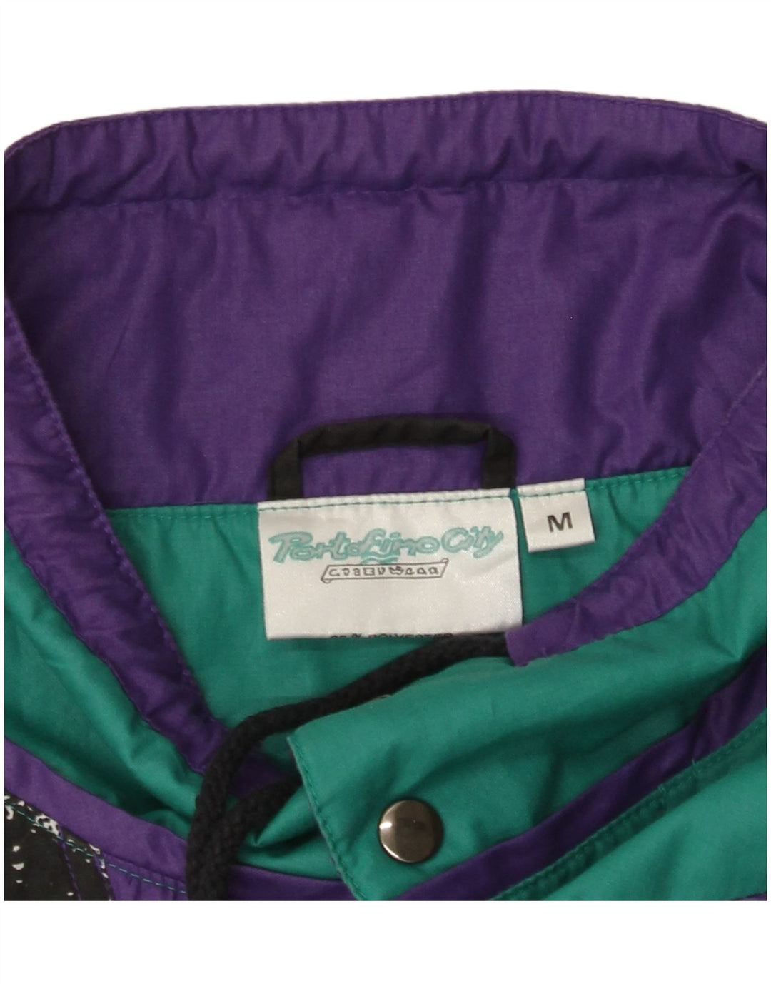 VINTAGE Trening pentru bărbați cu pulover Jachetă de top, mediu negru, color block