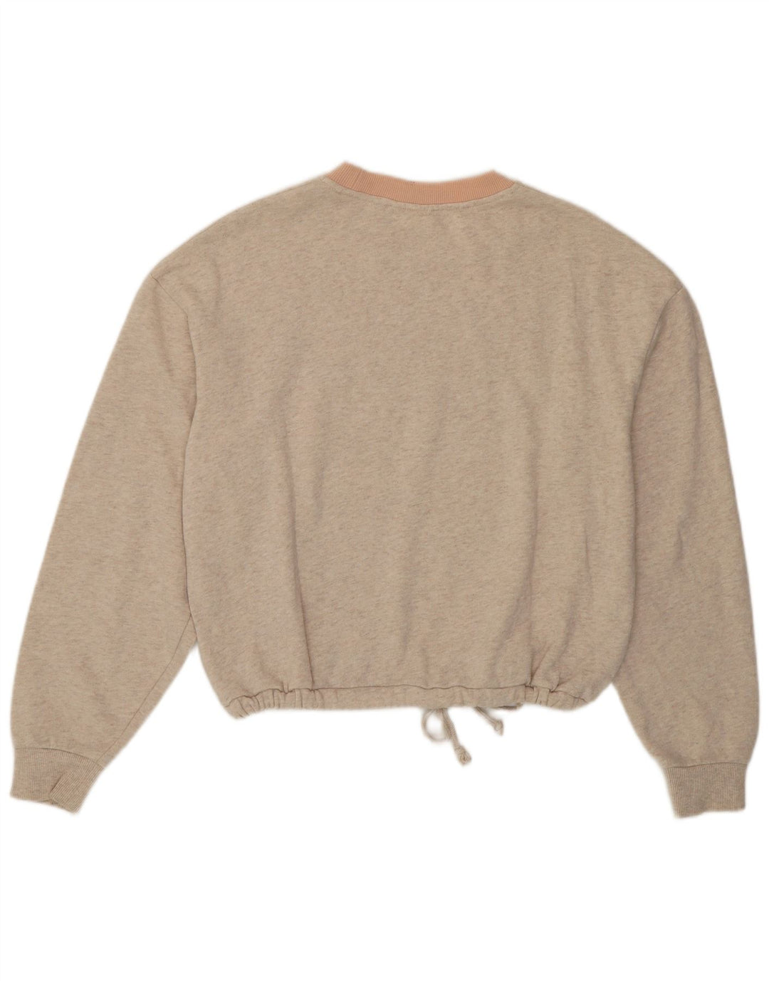 VANS Womens Oversized Sweatshirt Jumper UK 6 XS Beige Cotton