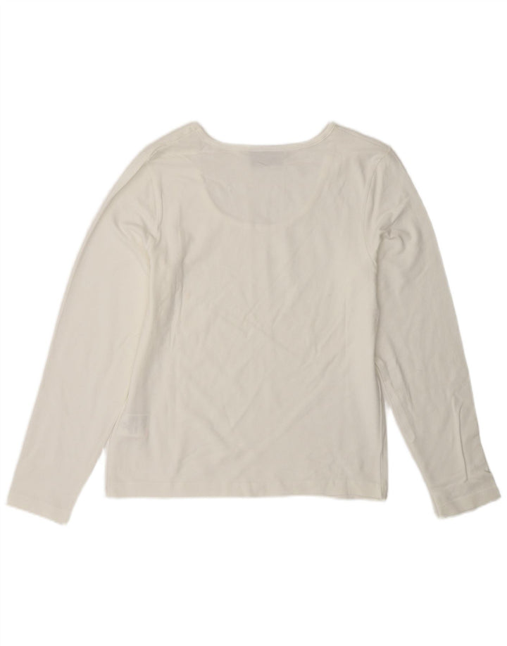 Top pentru femei WRANGLER cu mânecă lungă UK 18 XL, bumbac alb