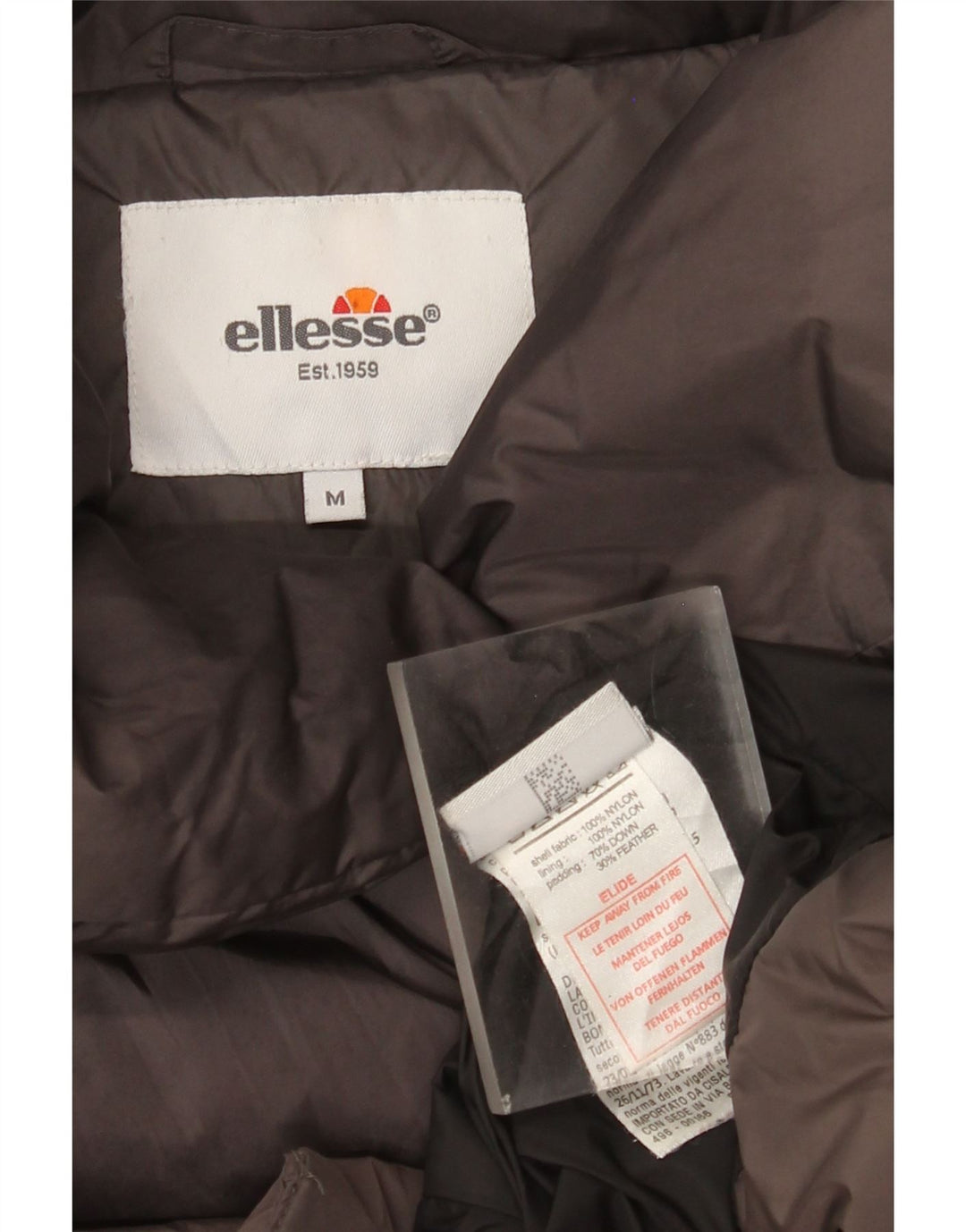 Jachetă căptușită pentru femei Ellesse UK 14, nailon gri mediu