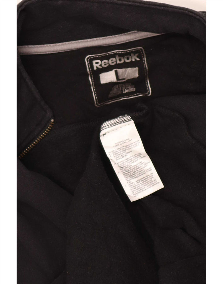 Reebok Mens Trening Top Jacket Large Black Bumbac