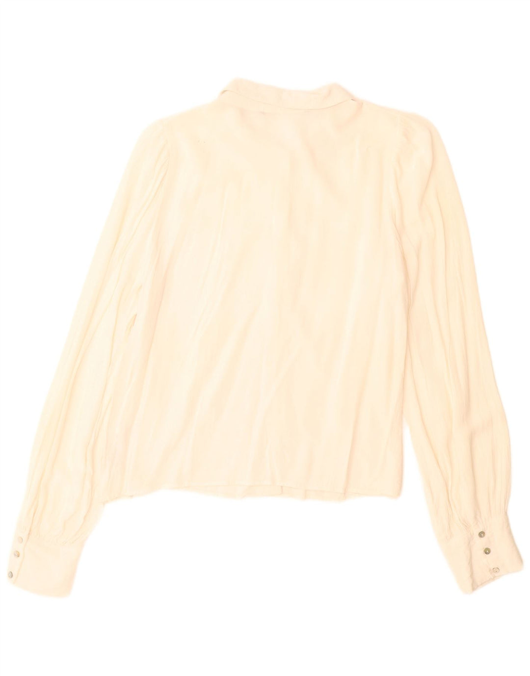 Cămașă pentru femei Zara UK 14 Lână virgină albă medie