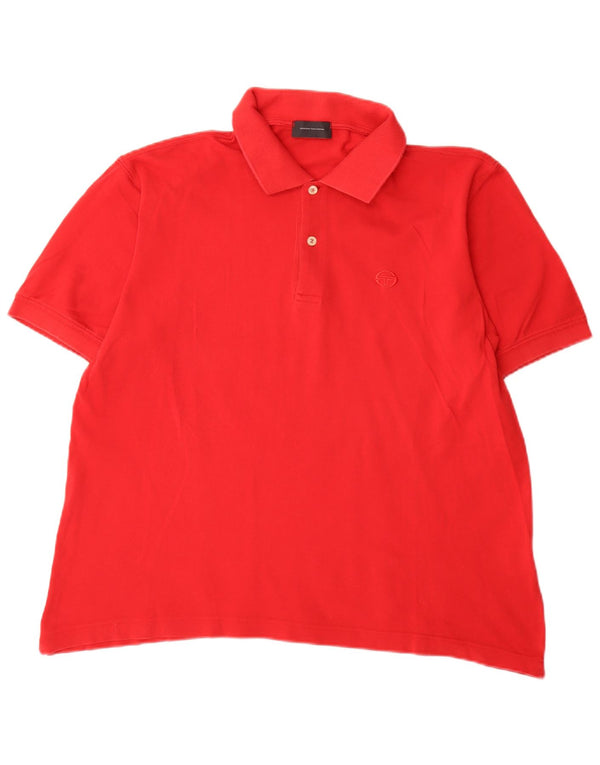 Cămașă polo Sergio Tacchini pentru bărbați, cu formă normală, IT 50, bumbac roșu mediu