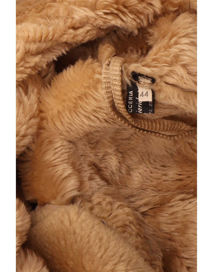 Palton vintage de damă din shearling IT 44 Medium Beige Piele