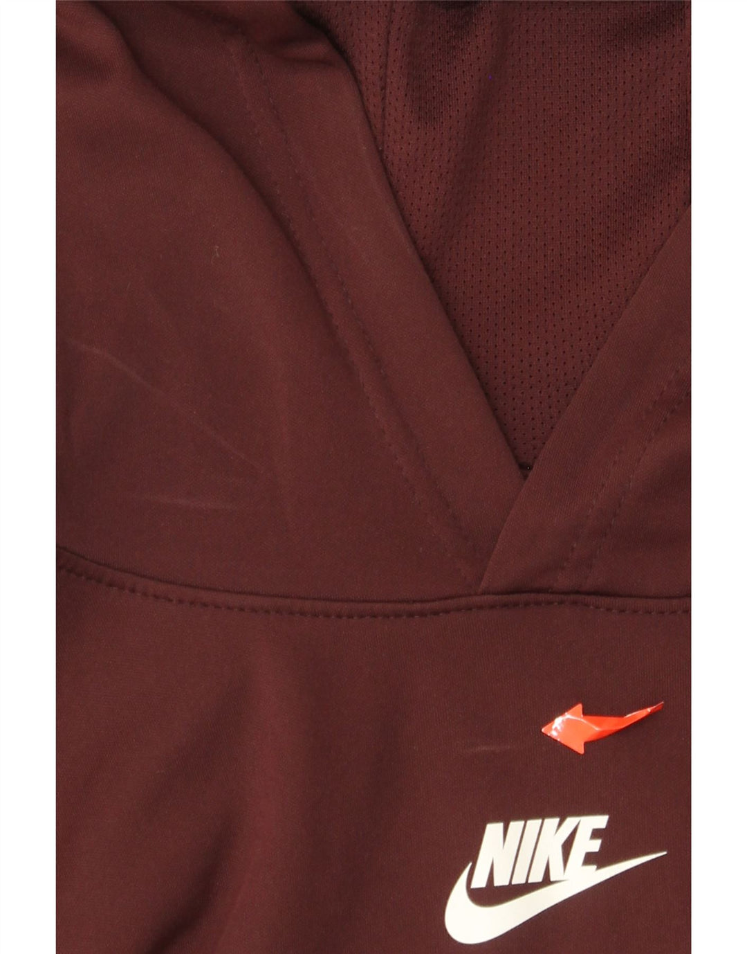 Pulover NIKE pentru băieți, cu glugă grafică, 12-13 ani, mare, burgundă