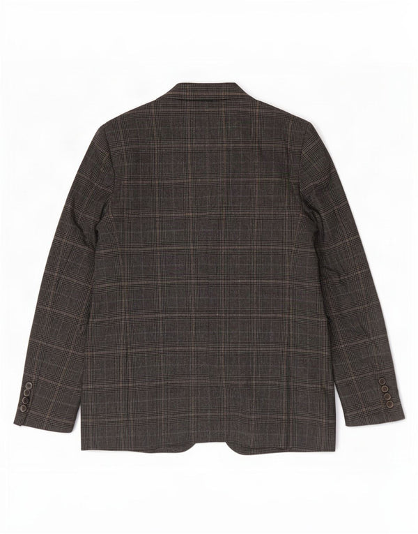 Jachetă Blazer pentru femei Zara, cu 2 nasturi, UK 10, Gri mic, poliester cu picioare de găină