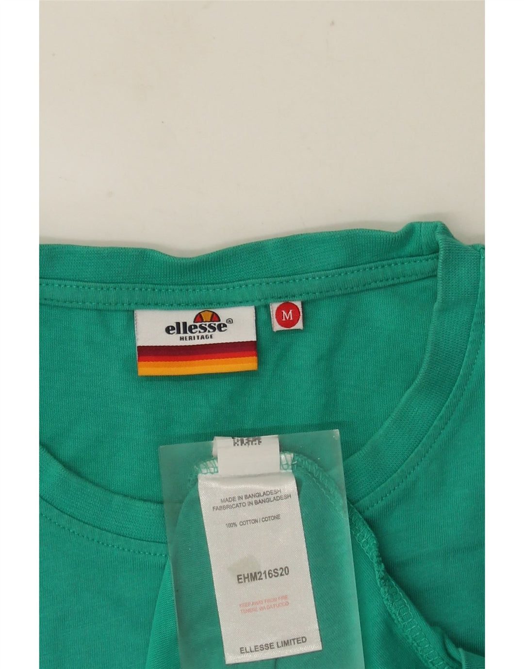 Tricou cu grafic Heritage pentru bărbați ELLESSE Top din bumbac turcoaz mediu