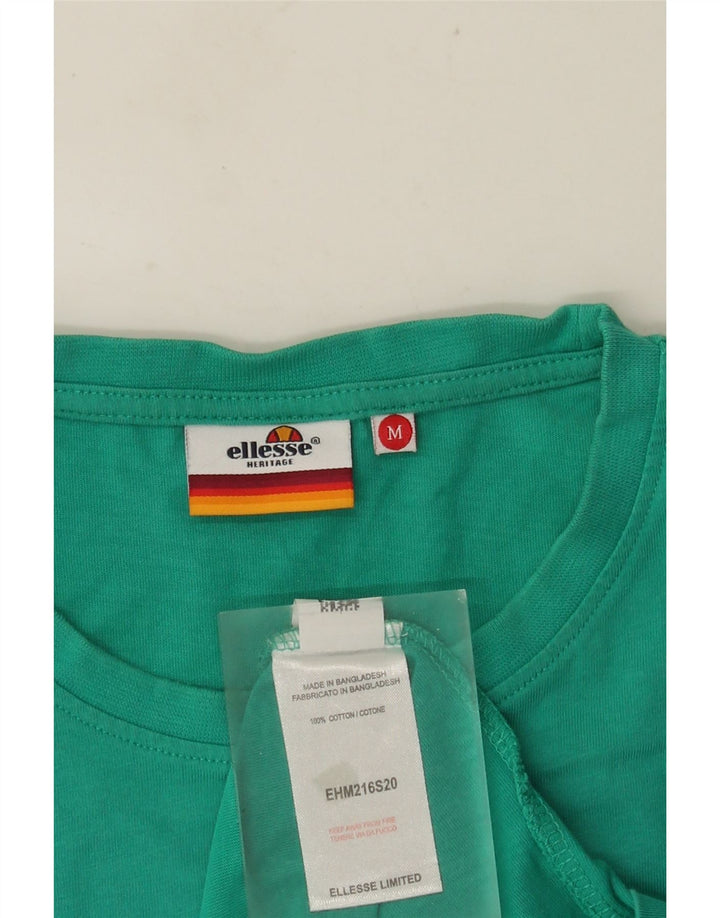 Tricou cu grafic Heritage pentru bărbați ELLESSE Top din bumbac turcoaz mediu