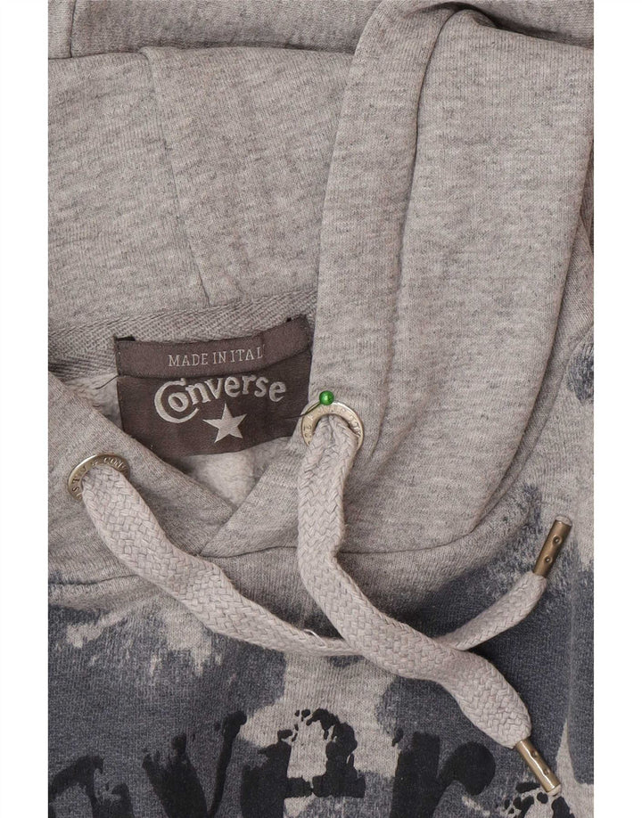 Pulover pentru bărbați Converse Graphic Hoodie, gri mediu