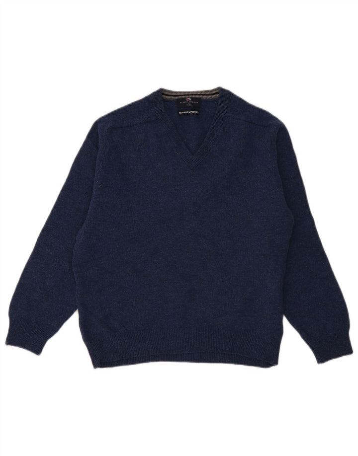 Pulover pentru femei Marks & Spencer cu decolteu în V UK 14 Medium Bleumarin