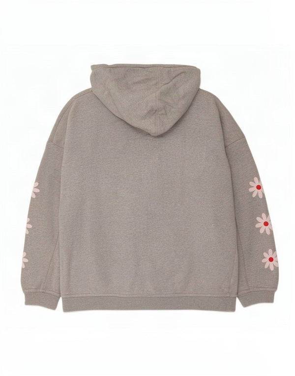 Pulover supradimensionat pentru femei Levi's UK 14, bumbac floral, gri mediu