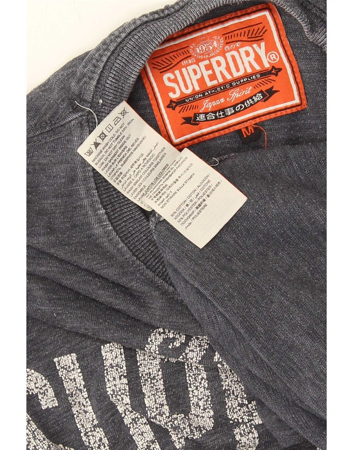 Tricou grafic pentru bărbați Superdry Top din bumbac gri mediu