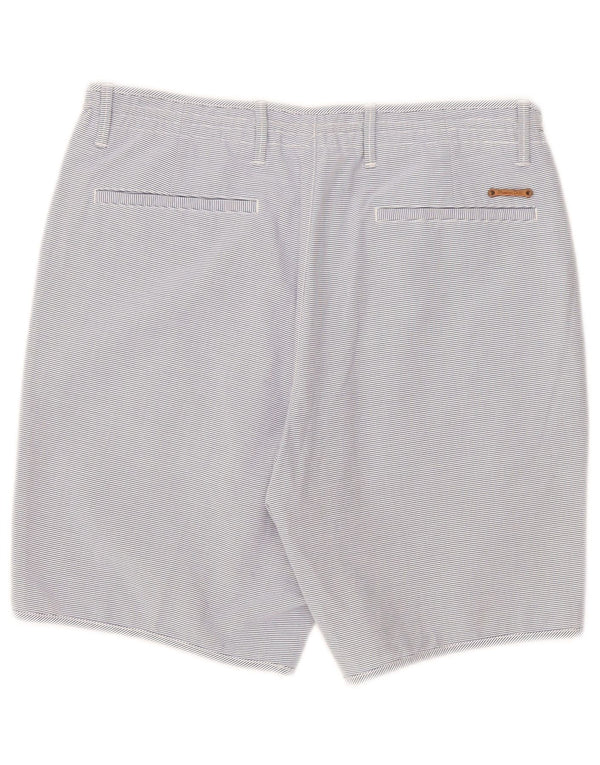Pantaloni scurți chino Massimo Dutti pentru bărbați EU 42 Large W32 Blue Pinstripe Bumbac