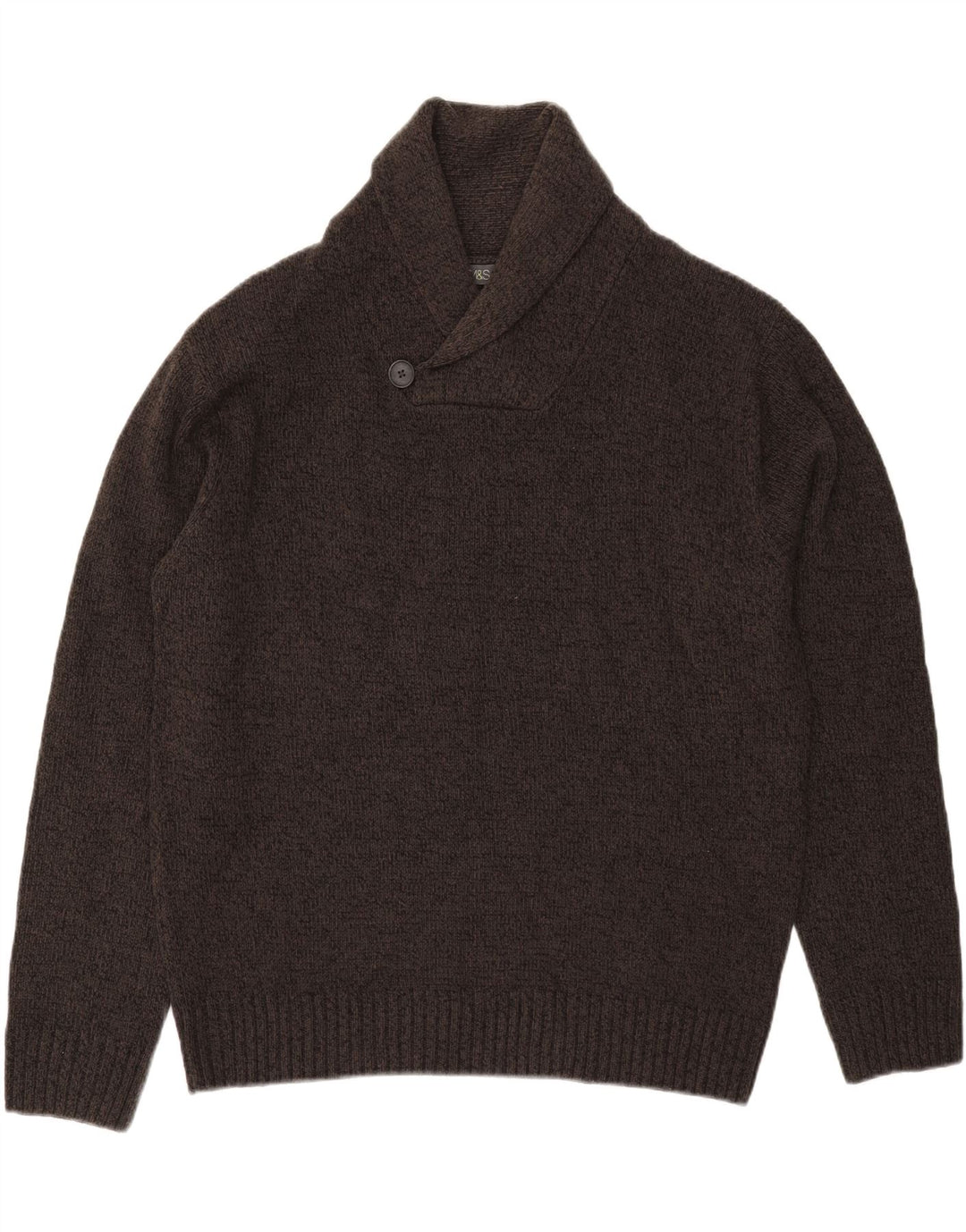 Pulover pentru bărbați Marks & Spencer, cu gât șal, XL, acrilic gri