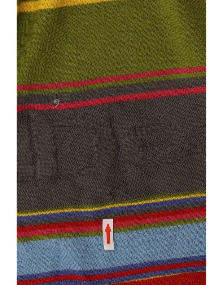 Pulover Desigual pentru bărbați, cu grafică, cu decolteu, în dungi medii, multicolore